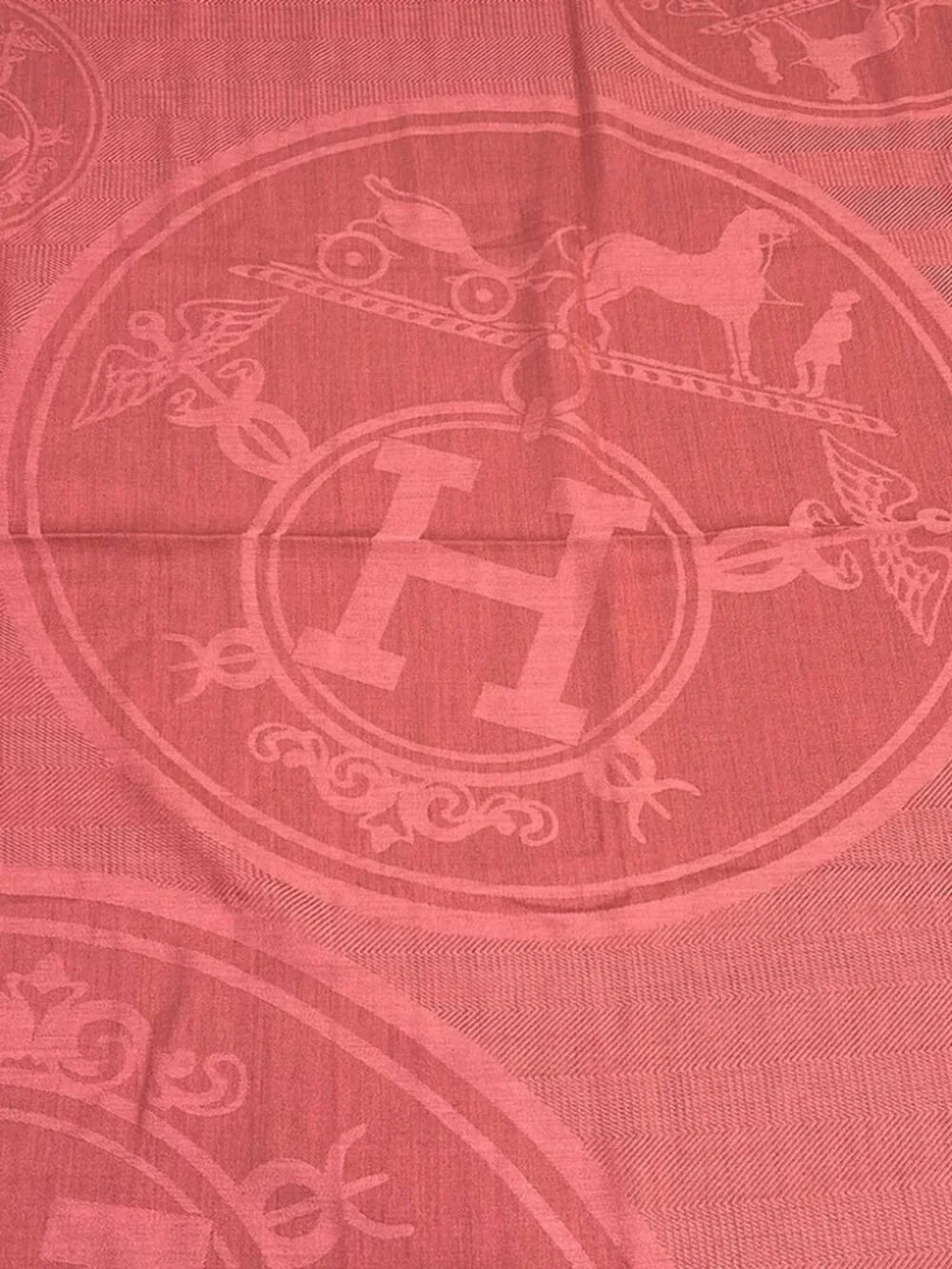 HERMES New Libris - Pink Silk Cashmere Scarf